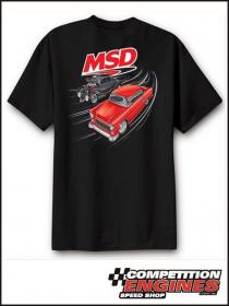 MSD-95126  MSD Racer T-Shirt Black 100% Preshrunk Cotton, (Large)